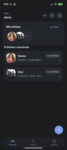 RiffMood en modo oscuro